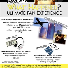 Professional Work: B.Wash Contest Flyer