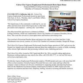 Professional Work: EEP Press Release